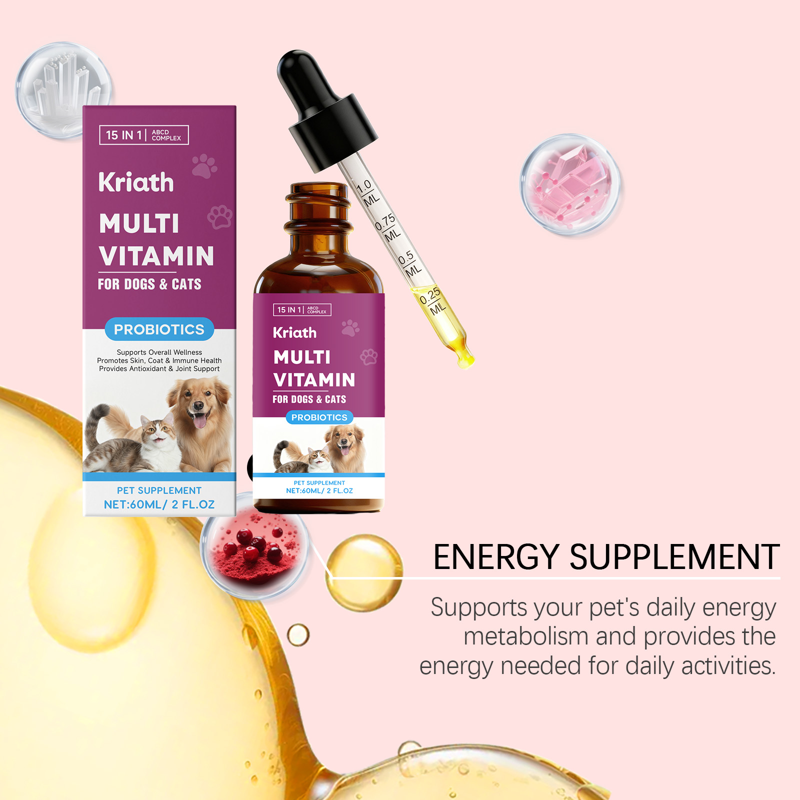 Multivitamin Drops For Cats And Dogs Joint Support And Immunity_voghion.com