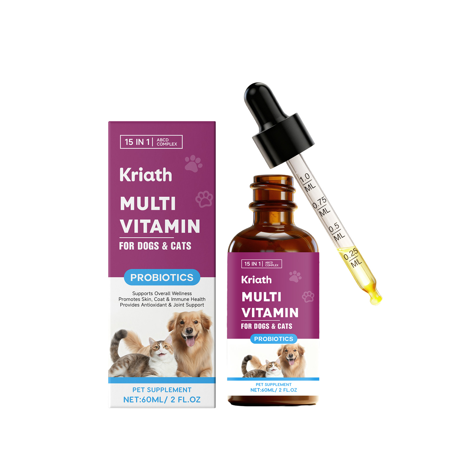 Multivitamin Drops For Cats And Dogs Joint Support And Immunity_voghion.com