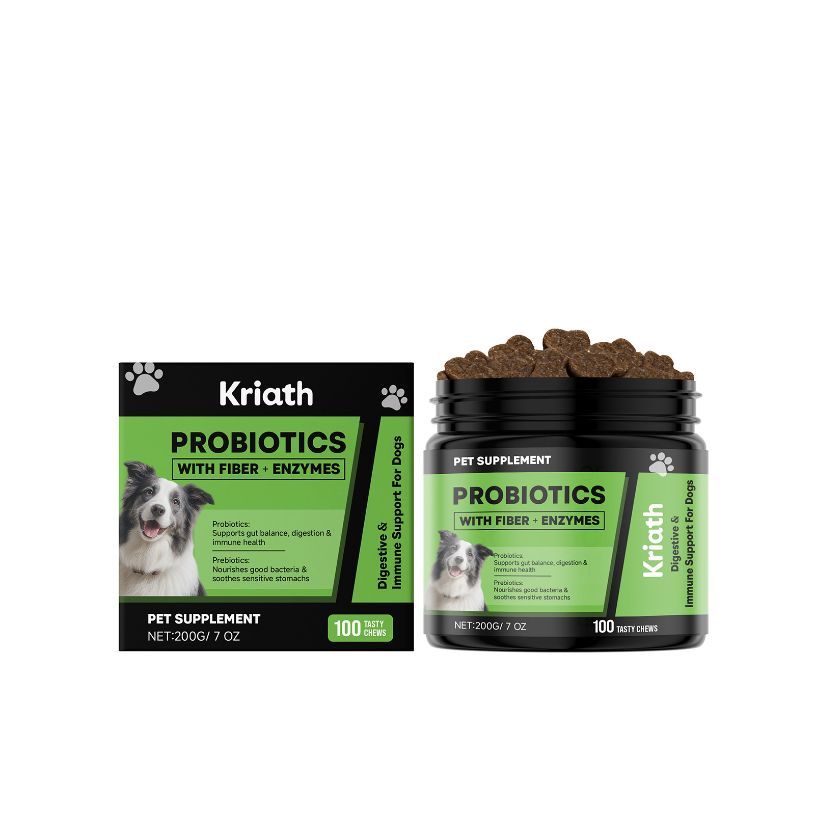 Kriath Probiotic Soft For Dogs Gentle Formula Nourishing Support Intestinal Balance Smooth Nutritional Granules_voghion.com