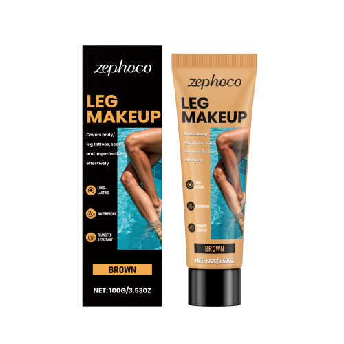 zephoco 棕色纹身遮瑕粉底 彩妆遮盖身体纹身日常便携遮瑕粉底