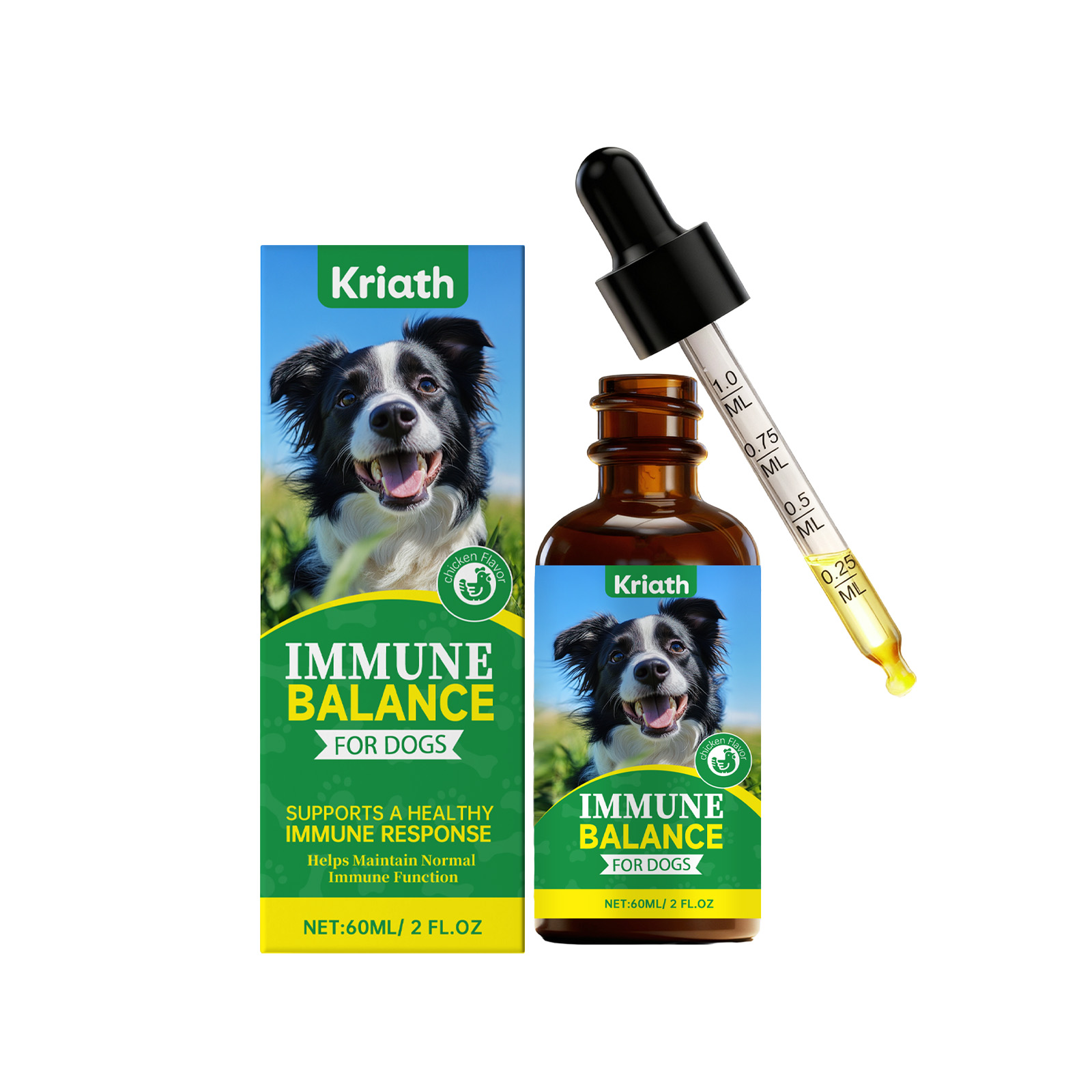 Kriath Gentle Care For Dog Body And Skin Comfortable Daily Supplement Drops_voghion.com