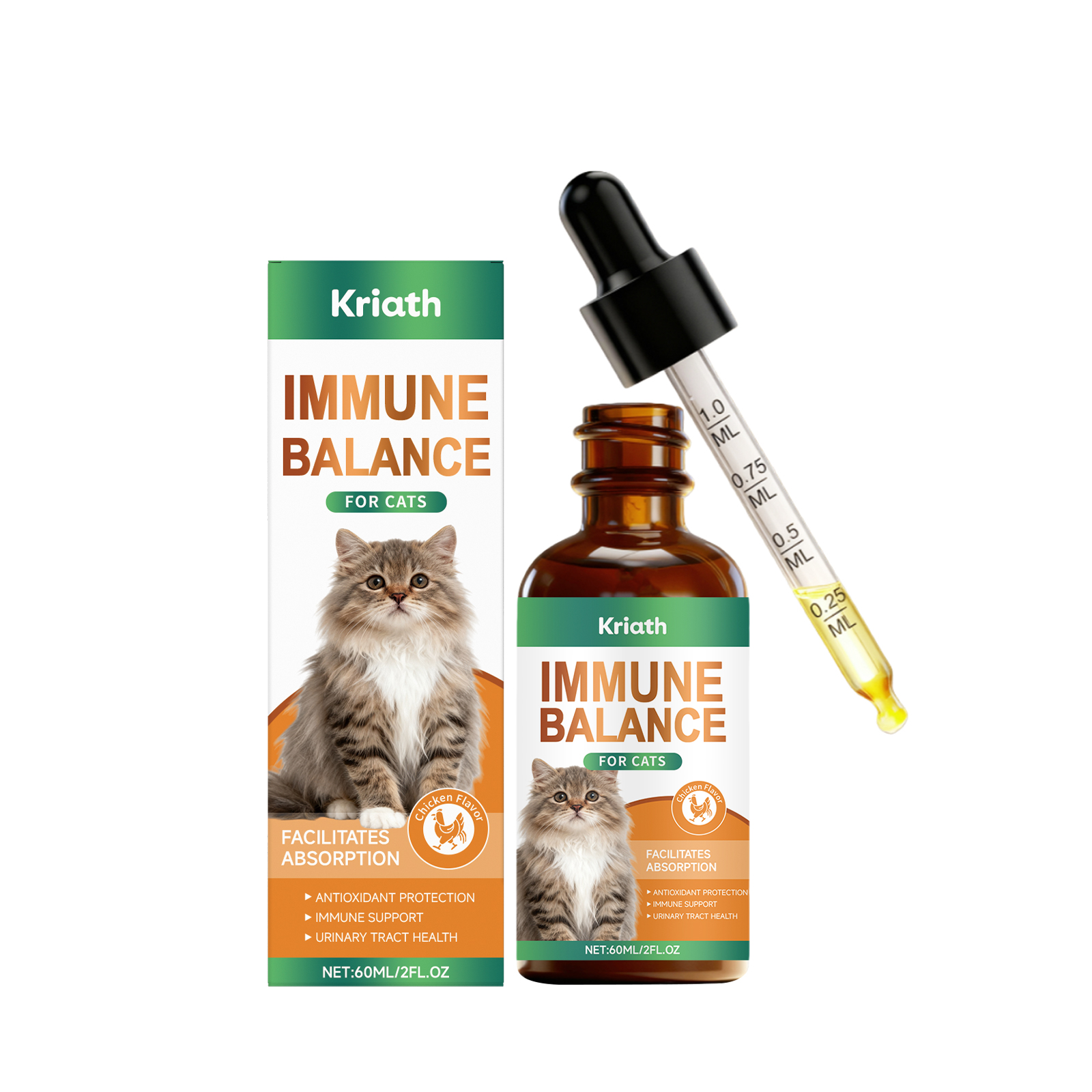 Kriath Cat Body Gentle Care For Cats Dogs Comfortable And Easily Absorbed Nourishing Drops_voghion.com