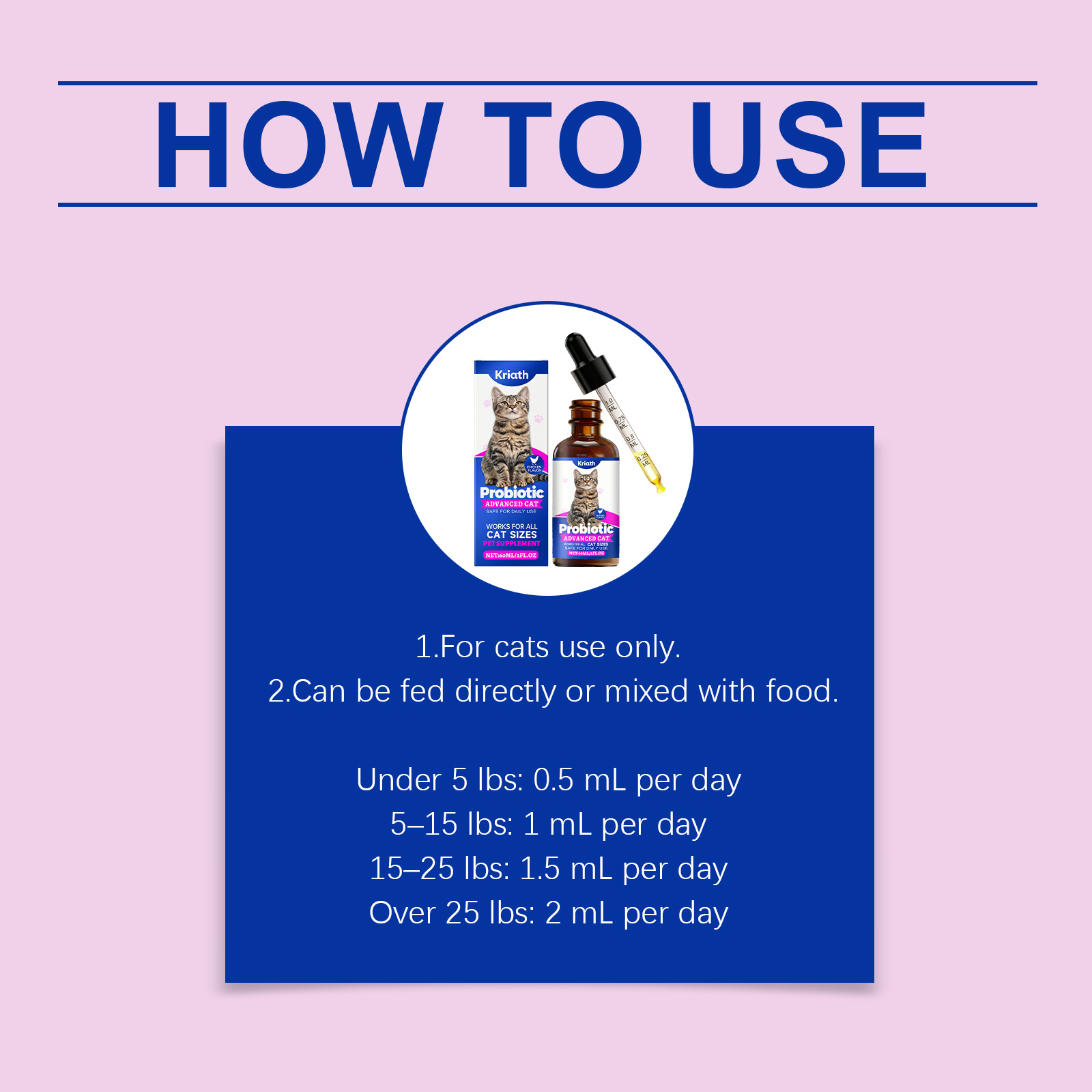 Kriath Probiotic Gentle For Intestines Daily Cat Body Care Drops_voghion.com