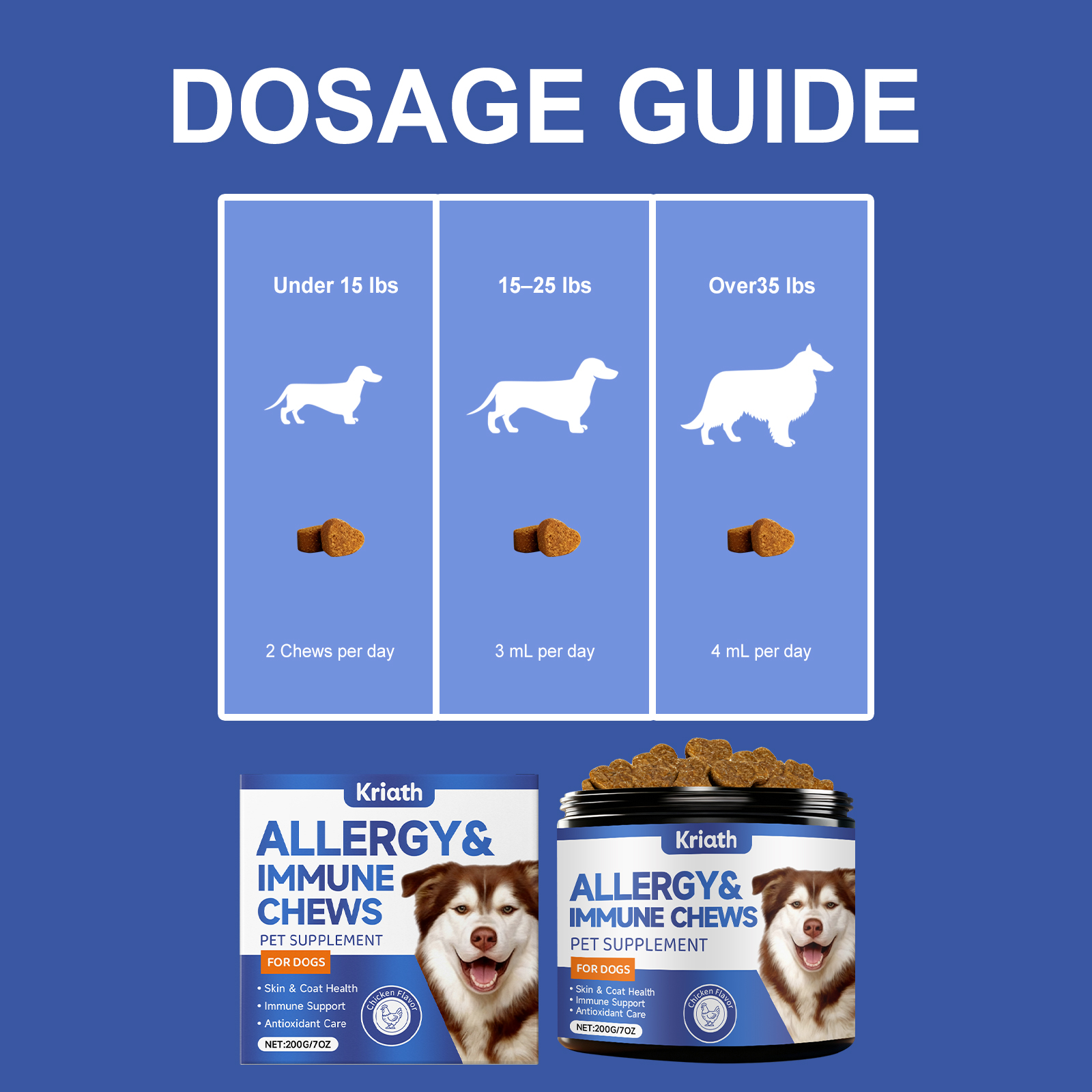 Kriath Dog: Grânulos macios, suaves e nutritivos para o cuidado da pele do seu pet._voghion.com