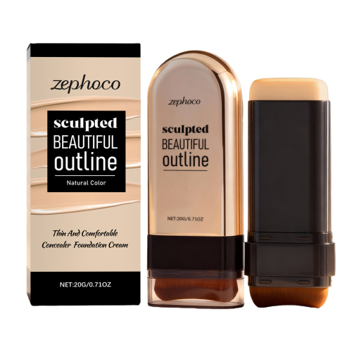 zephoco 自然色遮瑕粉底棒 日常保湿清透轻薄自然妆感焕亮肌肤粉底