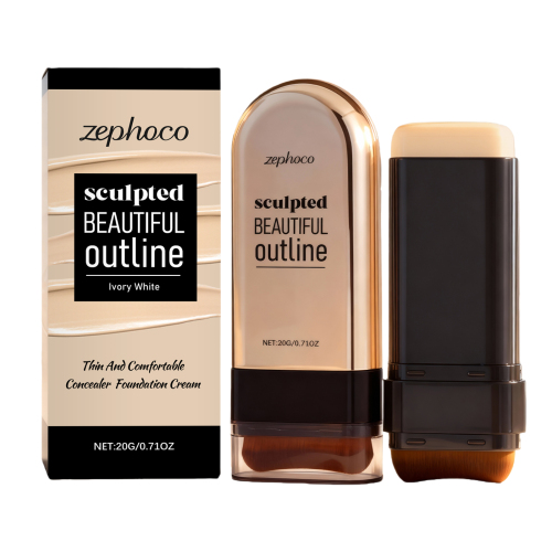 zephoco 象牙白遮瑕粉底棒 轻薄服帖遮盖面部瑕疵滋润光泽粉底棒