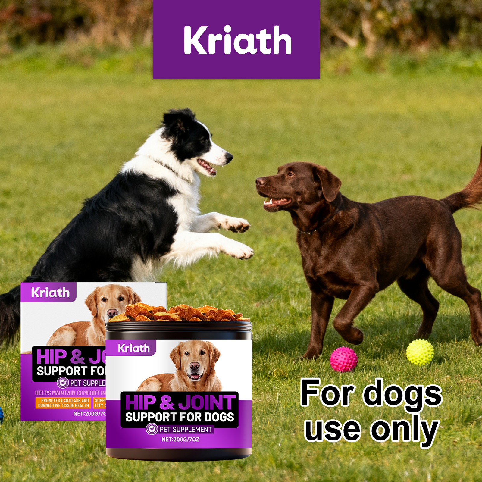Kriath Joint Care Soft Nourishing And Caring For Pet Dog Joints Supplement Nutritional Granules_voghion.com