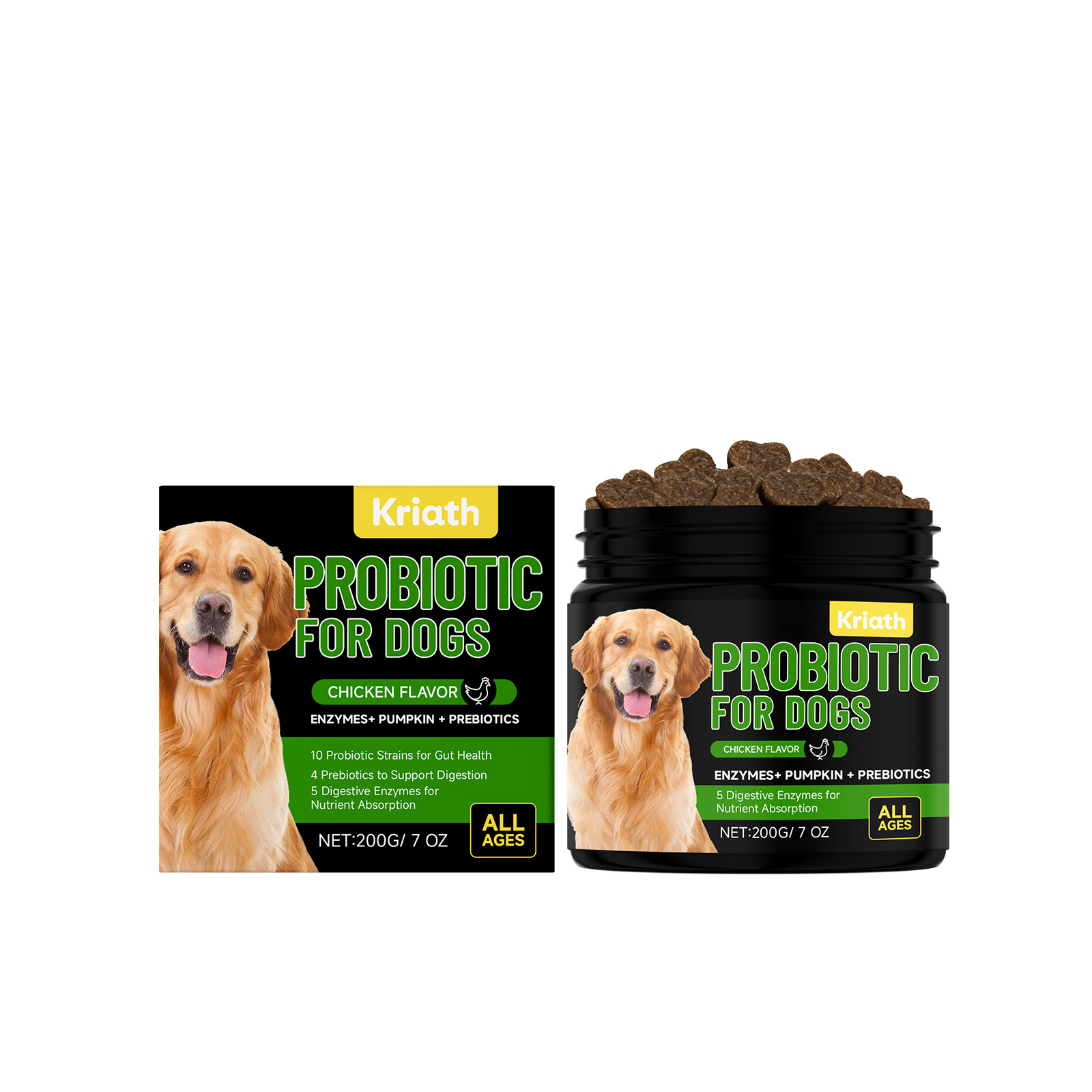 Kriath Probiotic Soft Dogs Gentle Formula Nourishing And Caring For Pets Daily Nutritional Supplement Granules_voghion.com