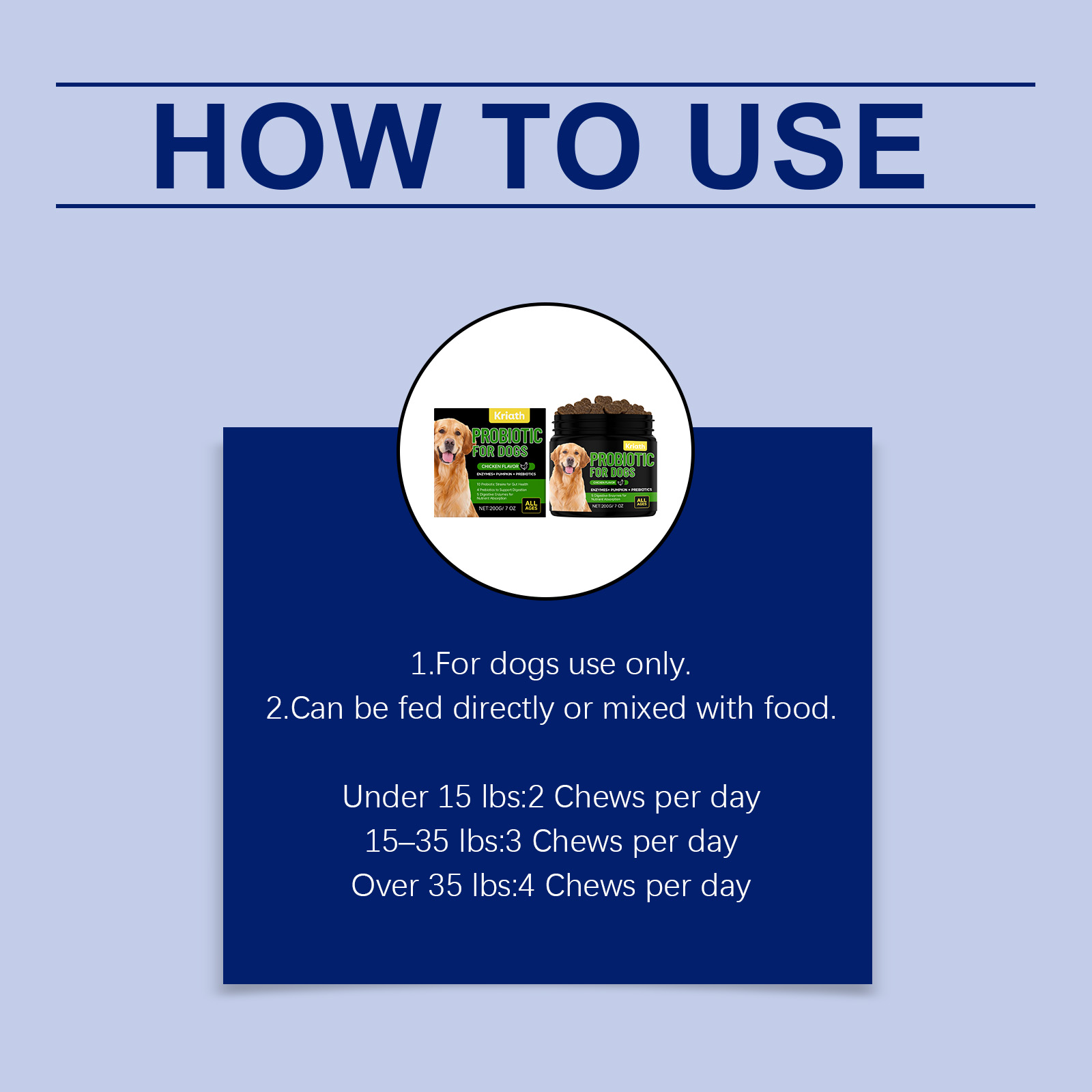 Probiotic Dog Supplement Gentle Formula Daily Nutritional Care_voghion.com