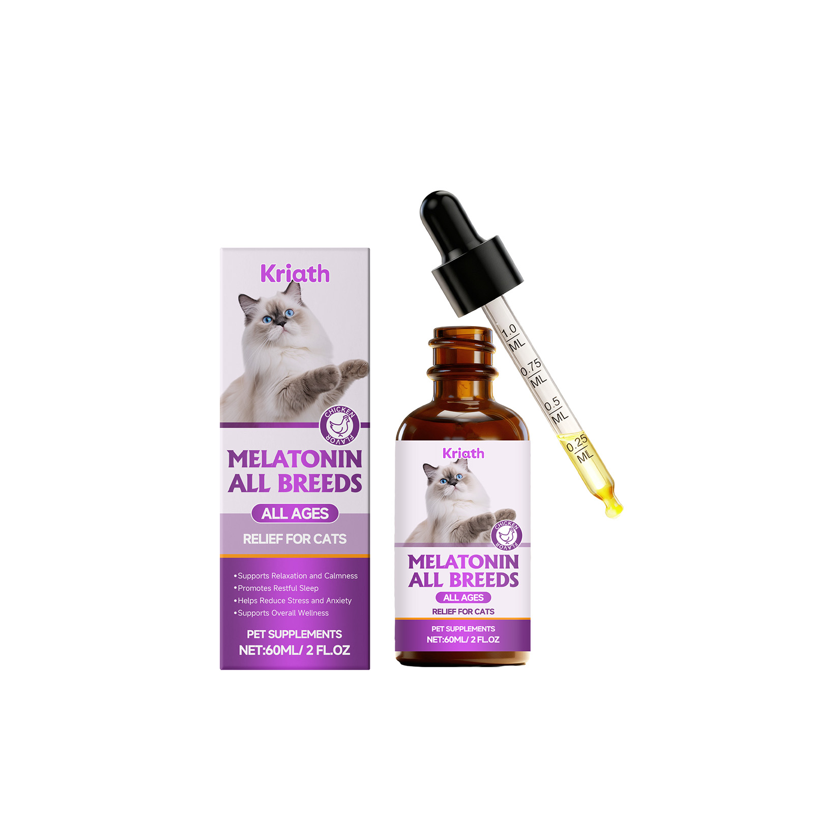 Kriath Drops Cats Gentle Ingredients Nourish And For Pets' Body Comfortable Daily Care_voghion.com
