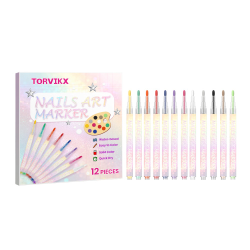 TORVIKX DIY美甲艺术彩绘笔 鲜艳多色彩易上手多场合DIY不易晕染