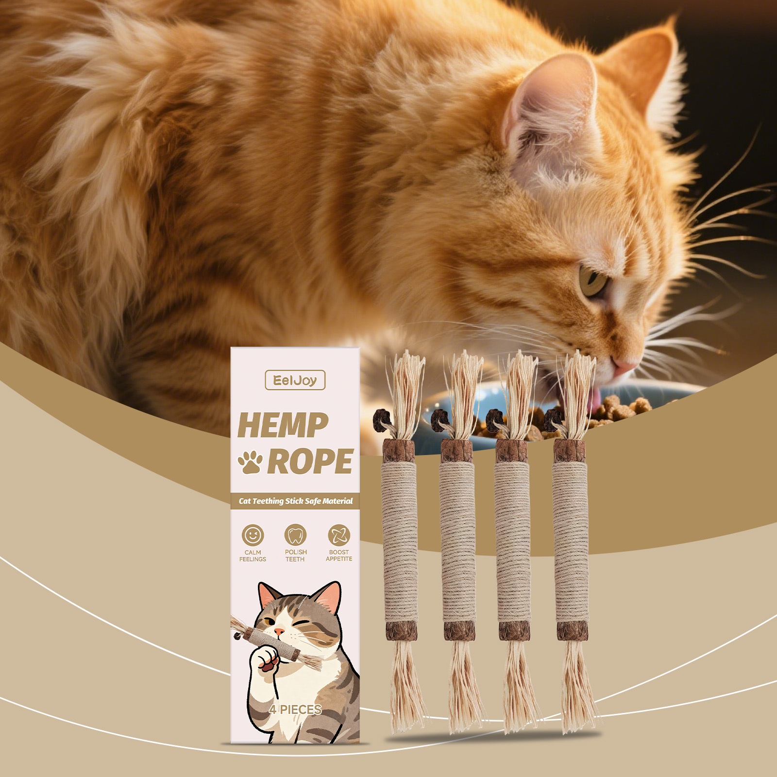 EELJOY Pet Dental Care Chewable Snack Cat Teething Stick_voghion.com