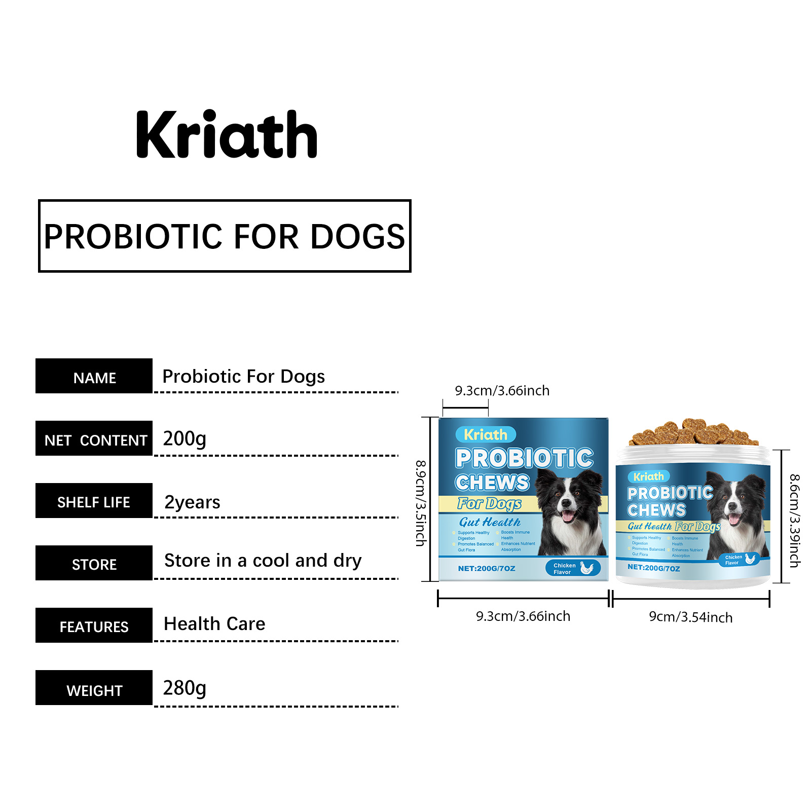 Probiotic Gentle Nutritional Granules For Healthy Dog Digestion_voghion.com