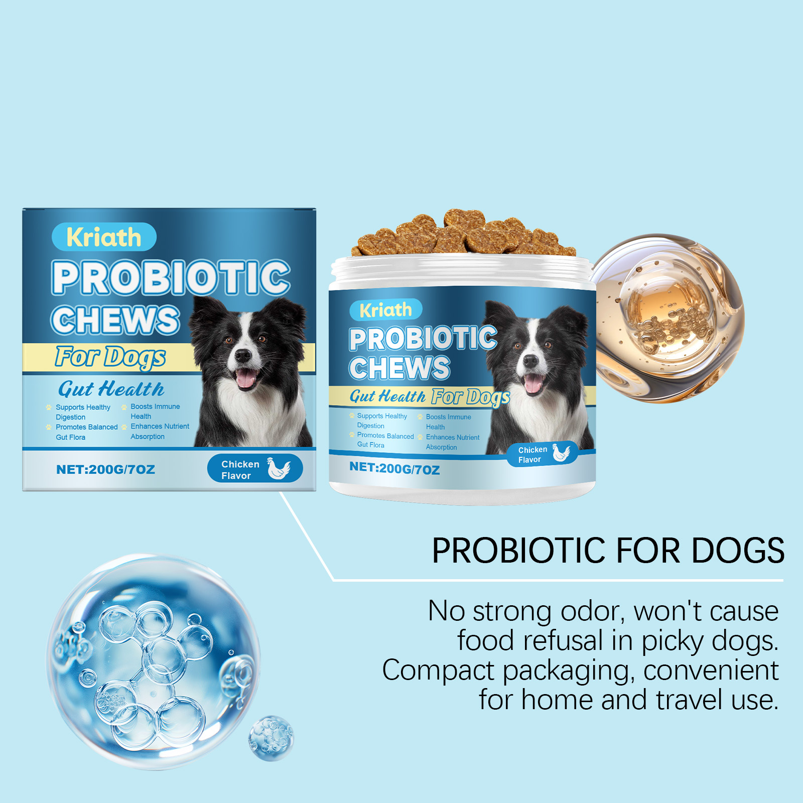 Probiotic Gentle Nutritional Granules For Healthy Dog Digestion_voghion.com