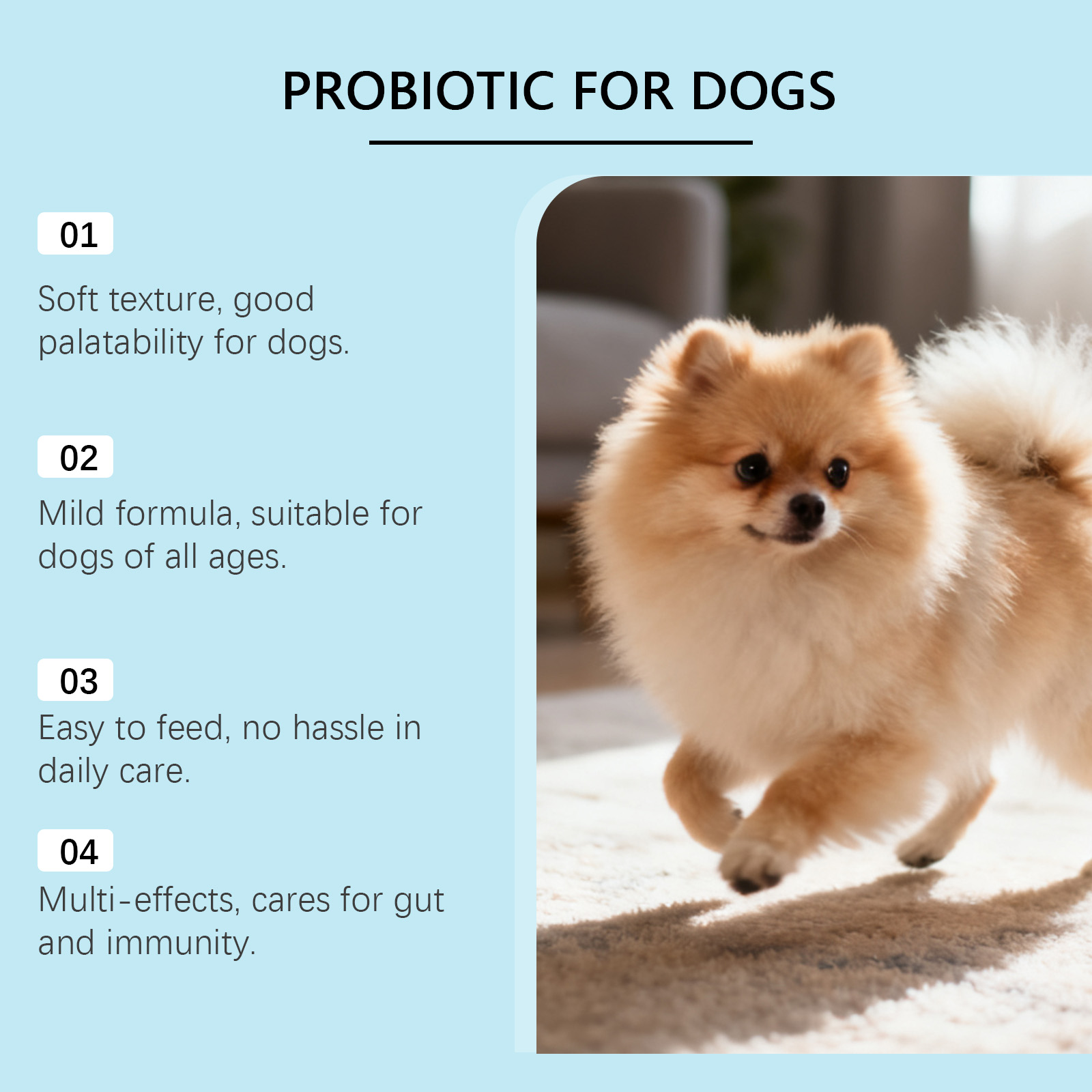 Probiotic Gentle Nutritional Granules For Healthy Dog Digestion_voghion.com