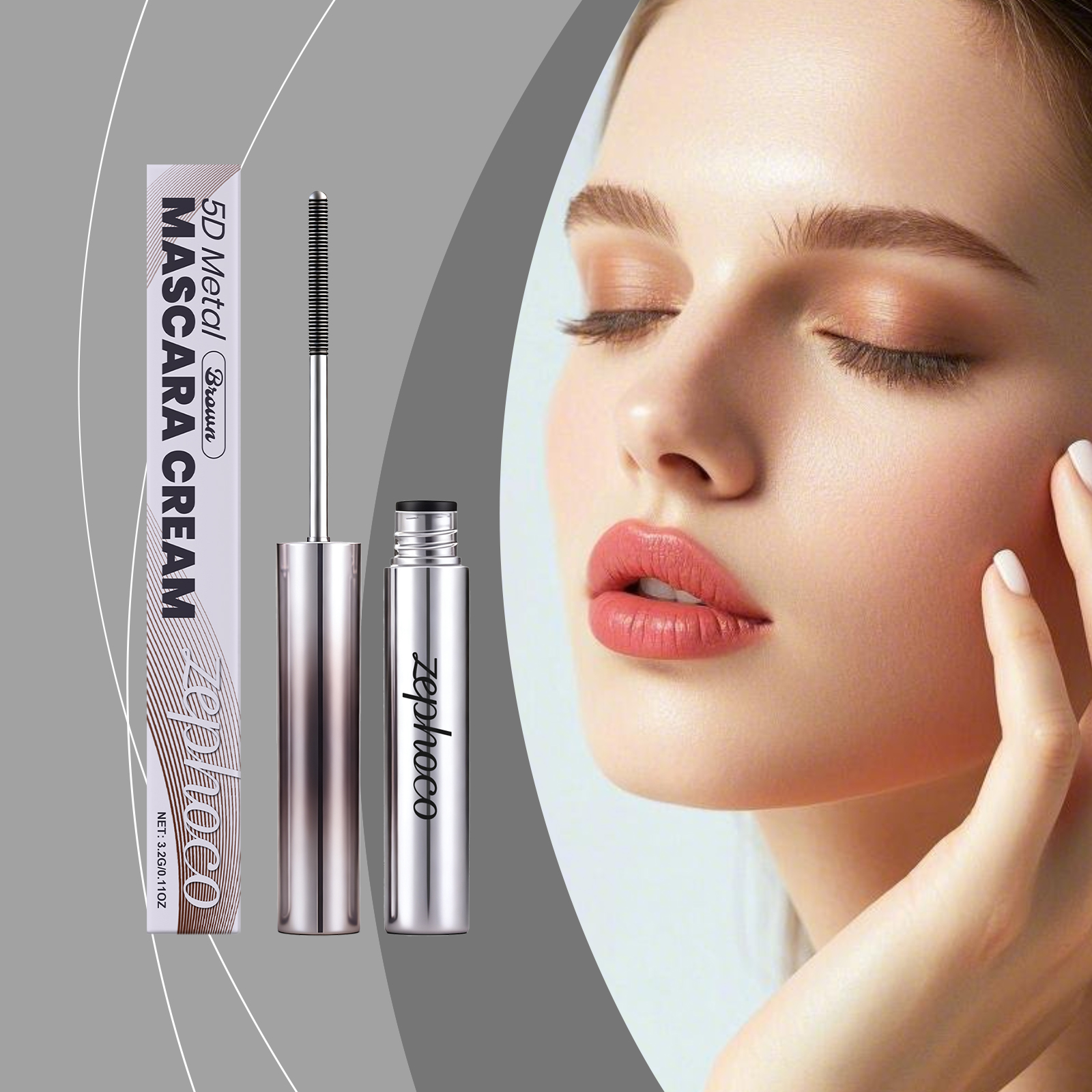 Zephoco Brown Mascara Long-lasting Natural Definition And Volume_voghion.com