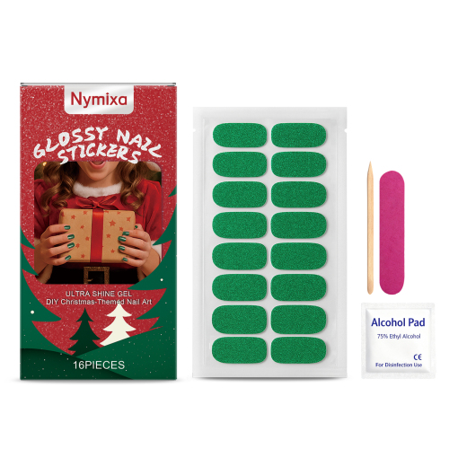 Nymixa 炫彩圣诞软凝胶指甲贴套装 DIY创意炫彩混色便捷美甲装饰贴