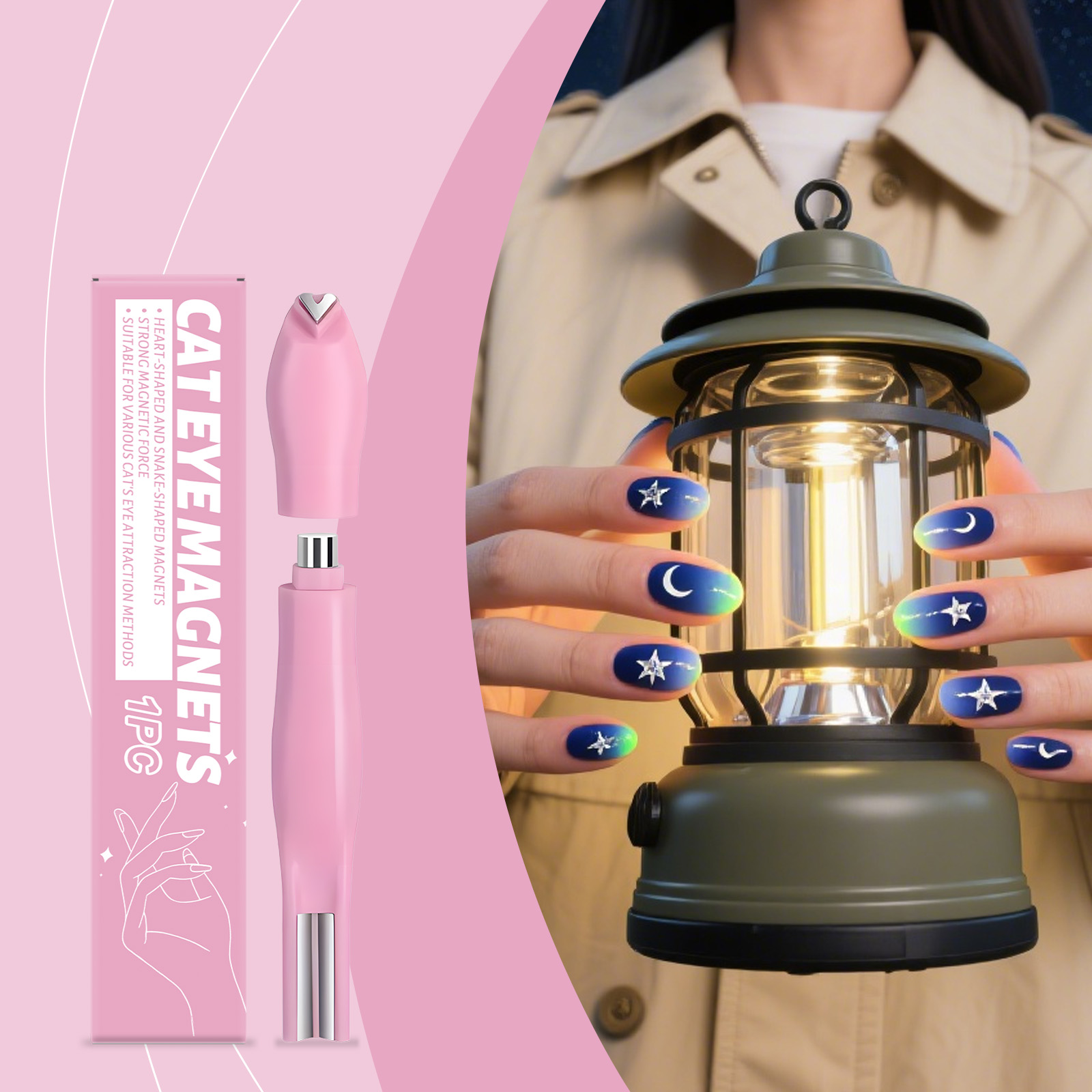 Multifunktionaler Katzenaugen Magnet Für Nagellack Und Gele_voghion.com