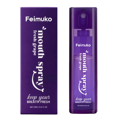 Feimuko 葡萄沁爽口腔喷雾 温和配方呵护牙齿口腔洁净清新便携装
