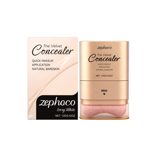 zephoco 象牙白二合一遮瑕粉底棒 轻薄服帖水润自然底妆彩妆用品