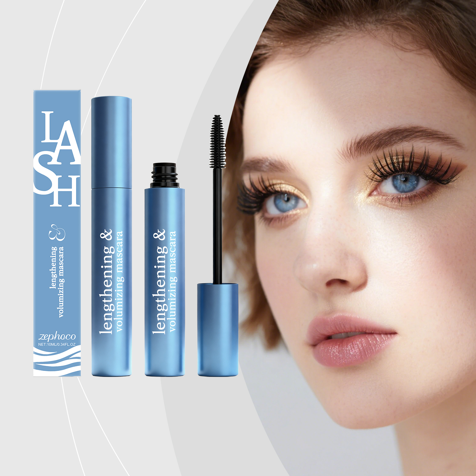 Zephoco Voluminous Curly Mascara Natural Black Lash Definition_voghion.com