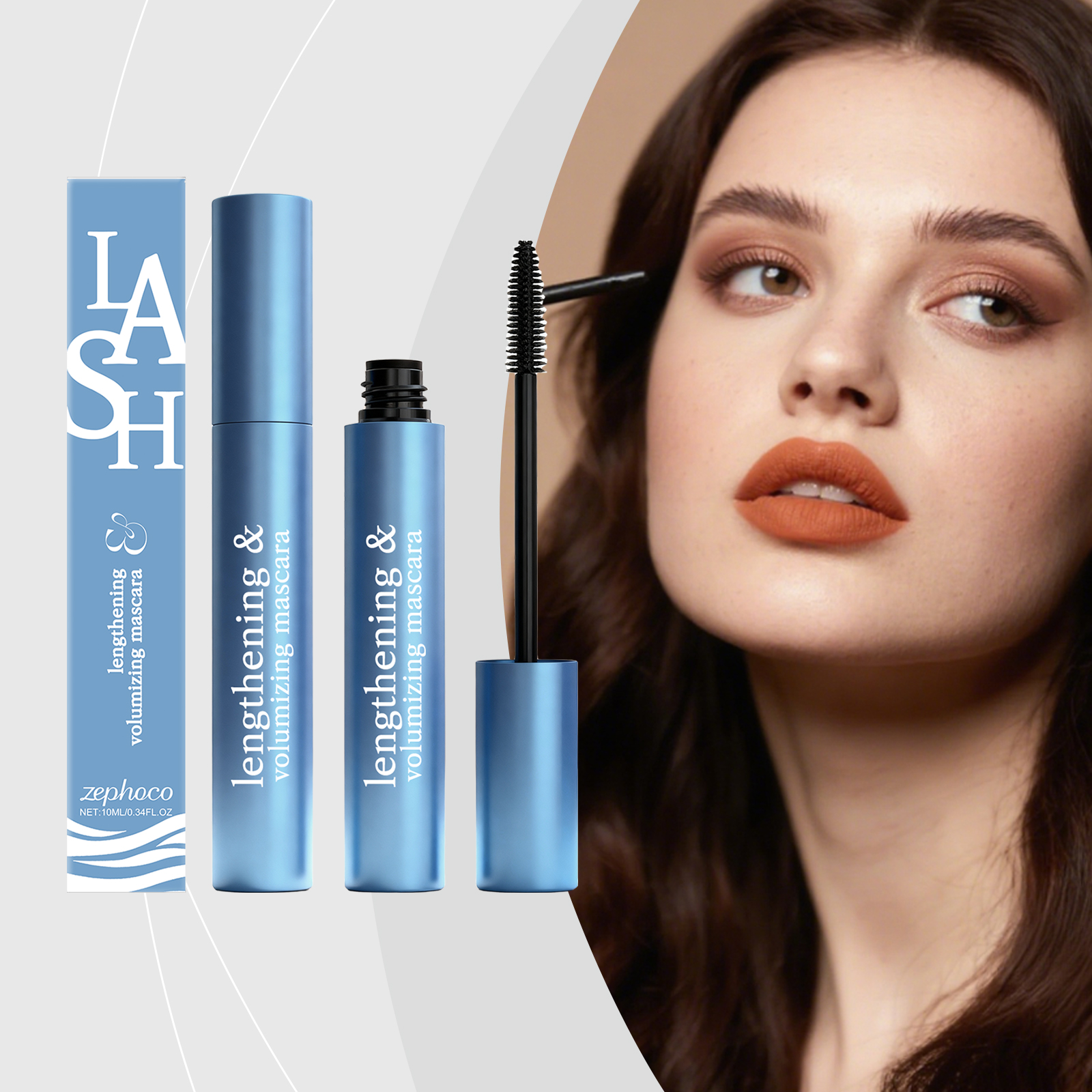zephoco The Black Voluminous And Curly Mascara Is Smooth, Light And Easy To Apply. It Naturally Curls And Looks Beautiful_voghion.com