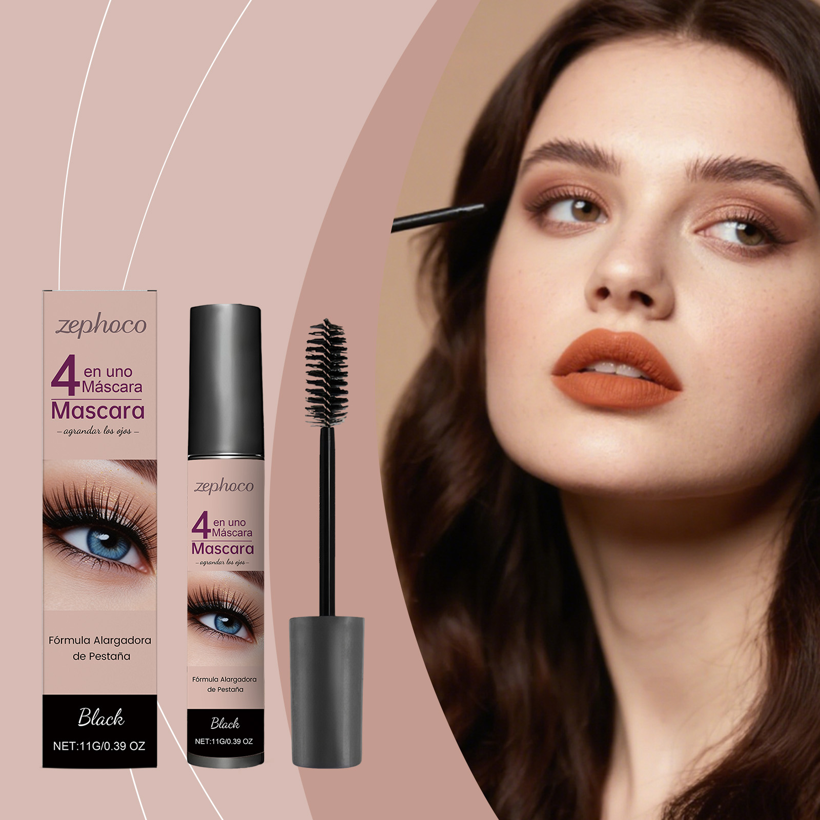 Zephoco Black Mascara Natural Curl And Lash Shape Eye Makeup_voghion.com