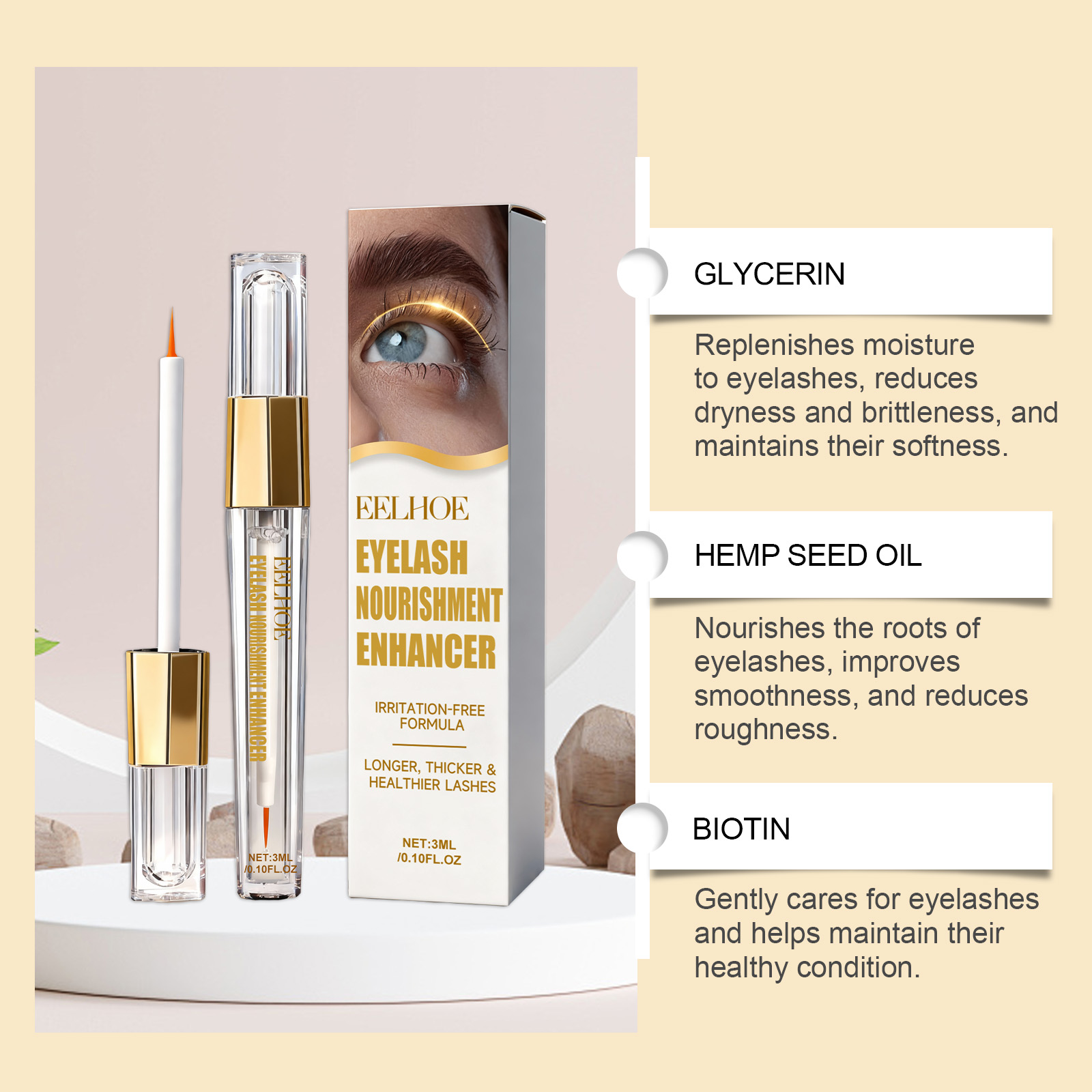 Eelhoe Mascara For Smooth Beautiful Eyelashes And Charming Eyes_voghion.com