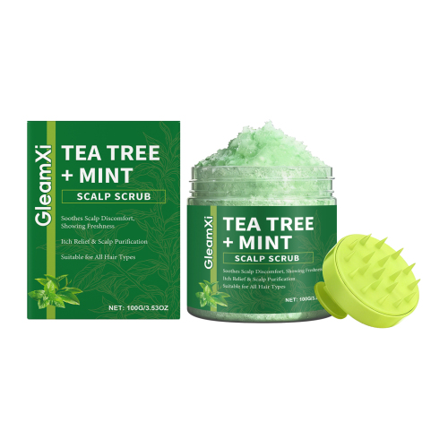 GleamXi 茶树头皮磨砂膏 温和清洁头皮自然丰盈柔顺亮泽头发护理