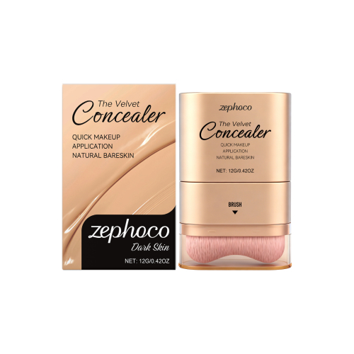 zephoco 深肤色二合一遮瑕粉底棒 滋润轻薄自然妆容多用途粉底棒
