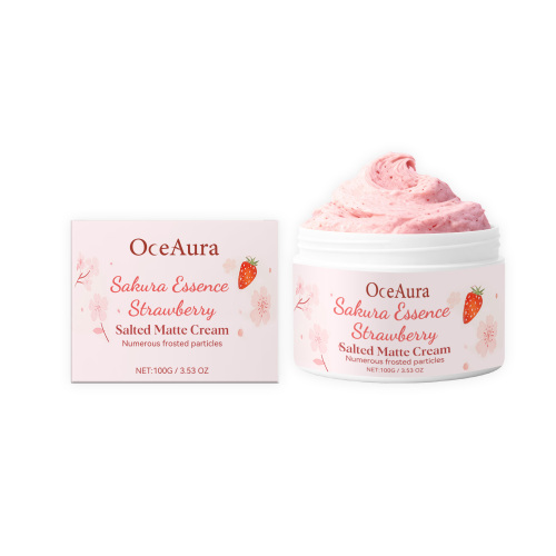 OceAura 樱花草莓身体磨砂膏 温和清洁肌肤角质滋润清爽磨砂膏