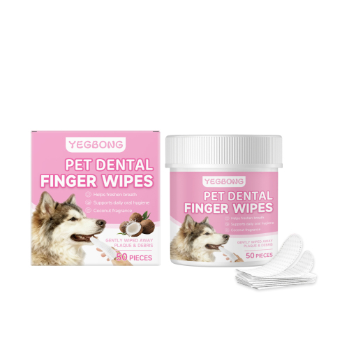 YEGBONG 宠物牙齿清洁手指湿巾 犬猫适用牙齿清洁手指便捷温和无刺激日常使用湿巾