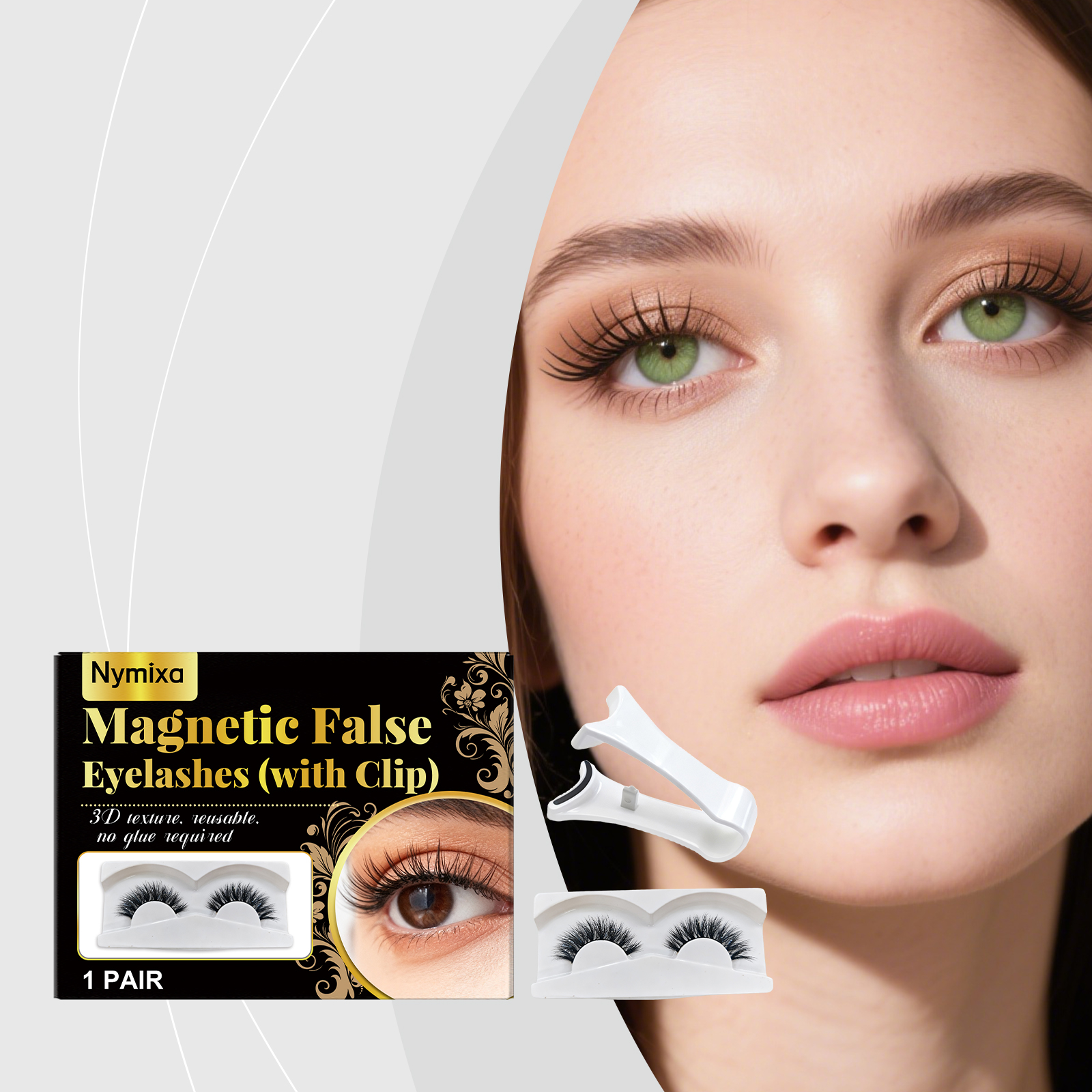 Nymixa Magnetic False Eyelash Set: Beautiful Makeup, Natural And Charming Eyelashes, Convenient And Portable For Daily Use_voghion.com