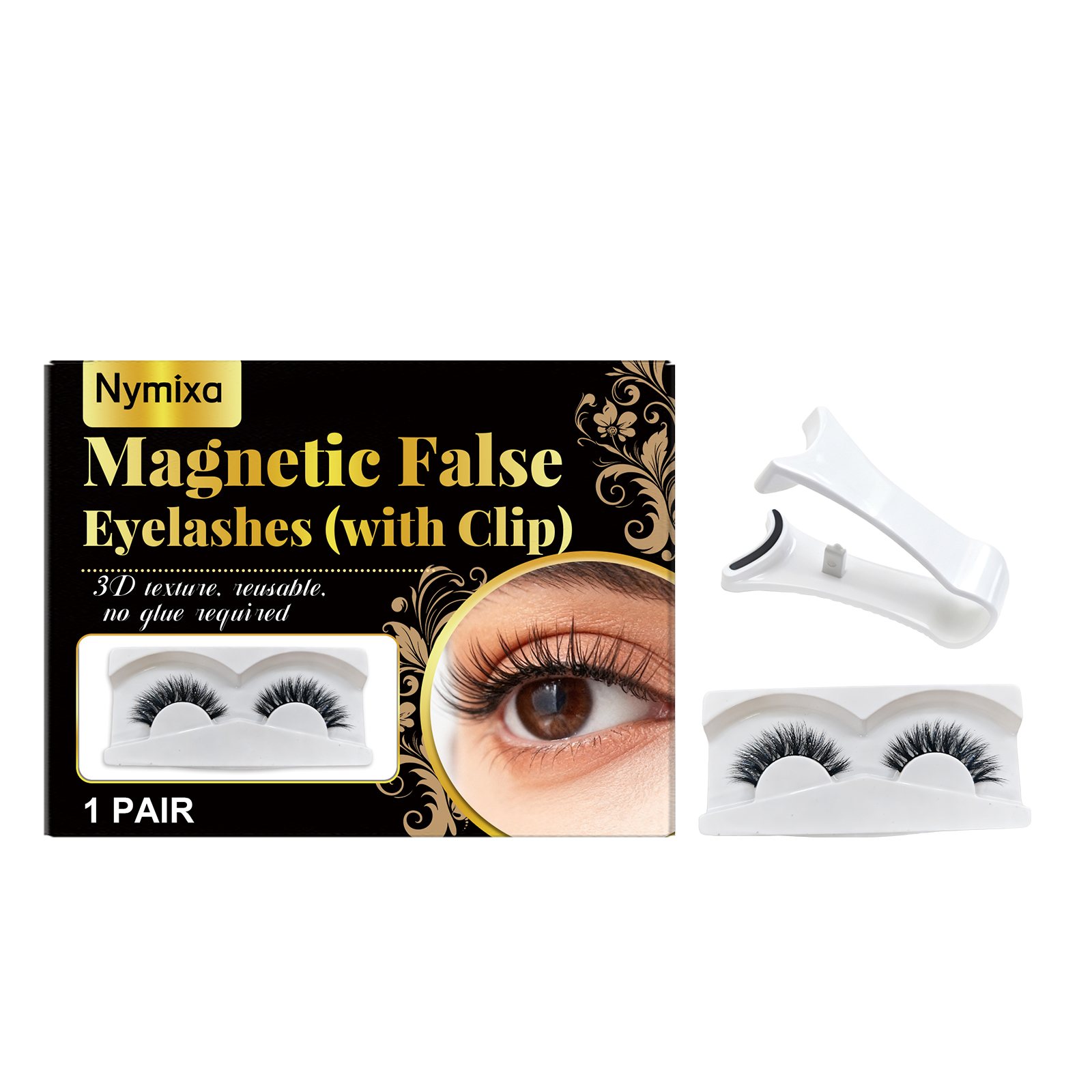 Nymixa Magnetic False Eyelash Set: Beautiful Makeup, Natural And Charming Eyelashes, Convenient And Portable For Daily Use_voghion.com