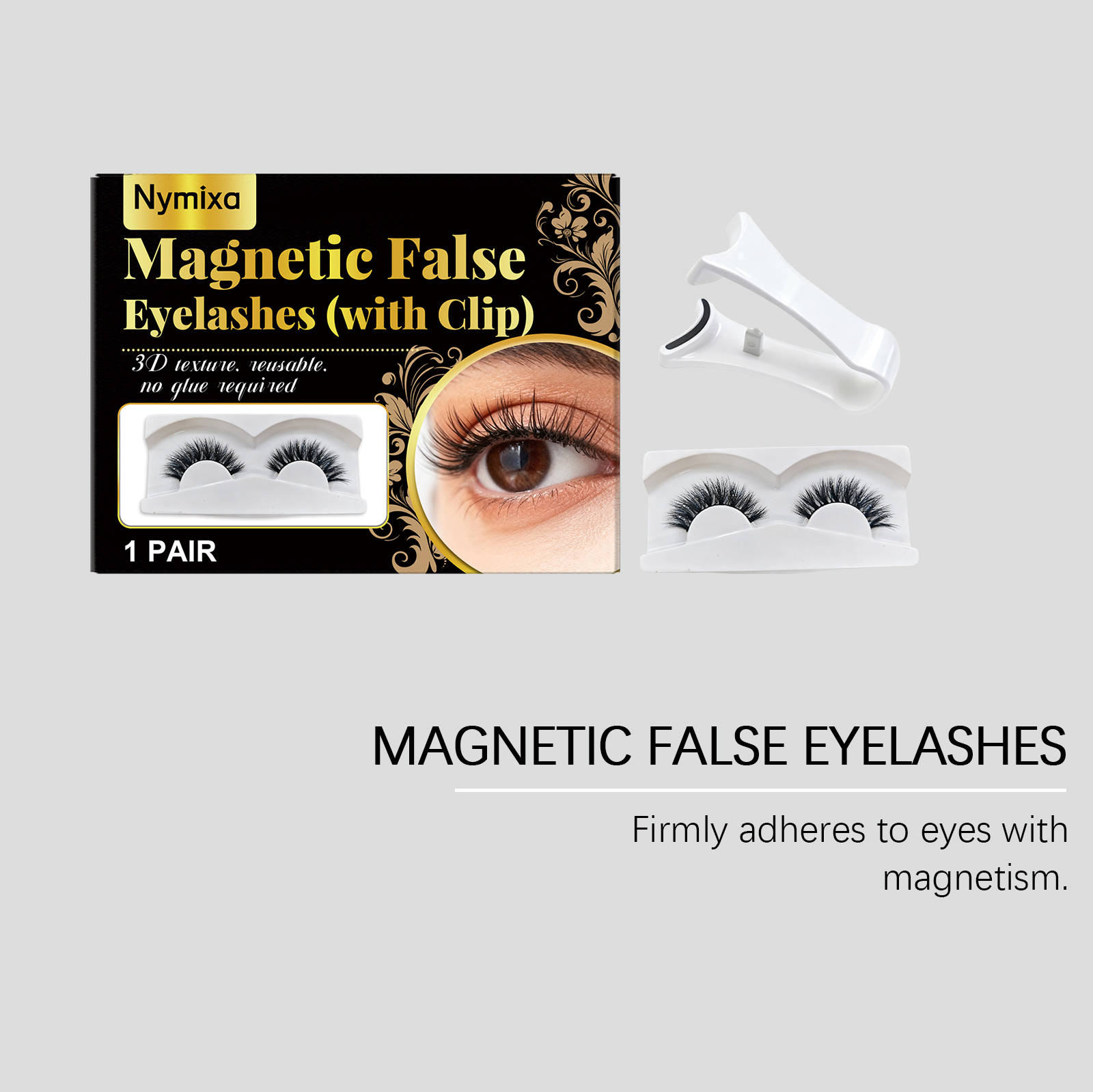 Nymixa Magnetic False Eyelash Set Natural Look For Daily Makeup_voghion.com
