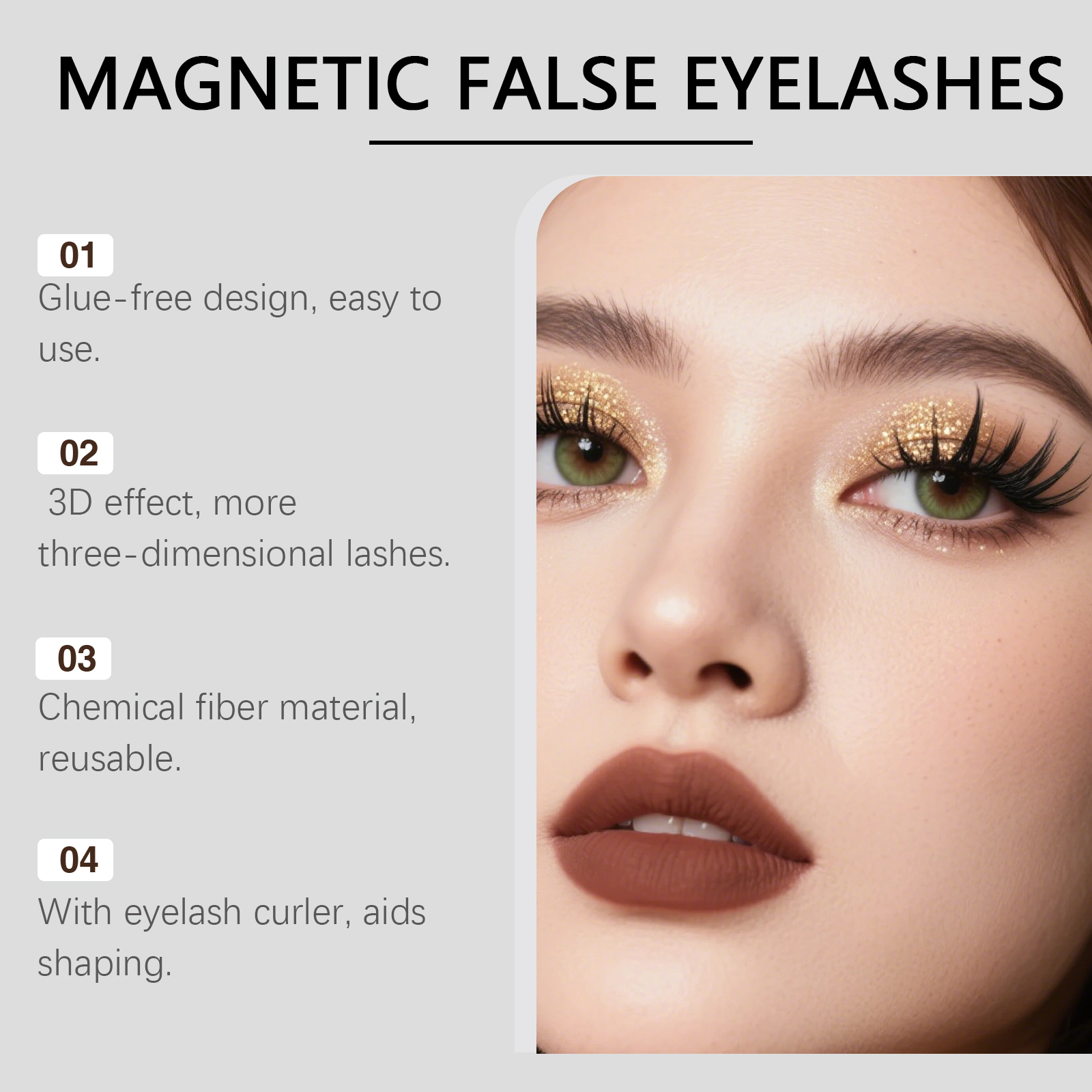 Nymixa Magnetic False Eyelash Set Natural Look For Daily Makeup_voghion.com