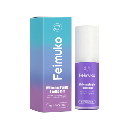 Feimuko 紫色牙膏 清新薄荷味细腻温和清洁护齿提升牙齿表面光泽度