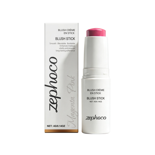 zephoco 柔雾持妆腮红棒(Magenta Pink) 温和保湿持久妆效轻盈便携