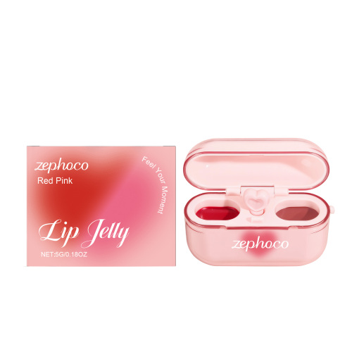 zephoco 双色果冻唇彩 莹润光泽细腻轻盈自然顺滑日常百搭唇部彩妆