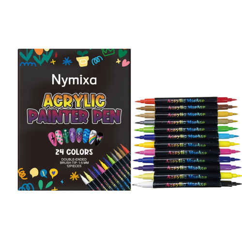 Nymixa 双头美甲笔套装 DIY创意手绘多色易上手色彩鲜艳美甲工具