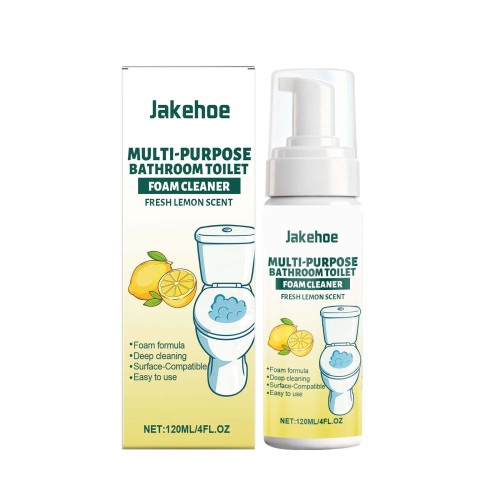 Jakehoe 多用途浴室马桶泡沫清洁剂 柠檬清香活性泡沫深层去污