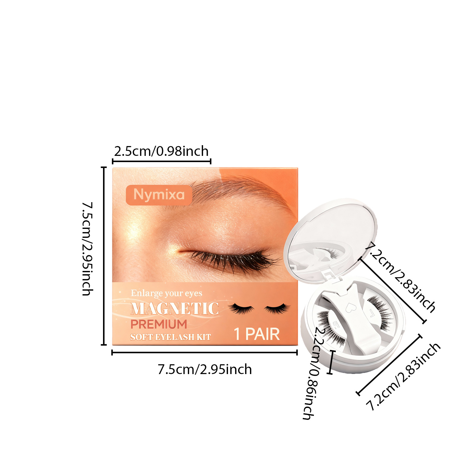 Nymixa Magnetic False Eyelashes Natural Curled And Fluffy Look_voghion.com