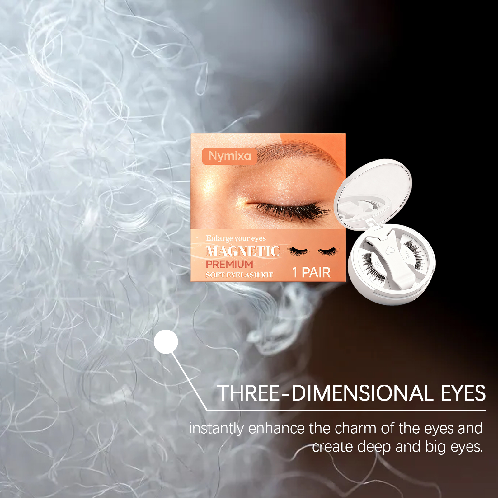 Nymixa Magnetic False Eyelashes Natural Curled And Fluffy Look_voghion.com