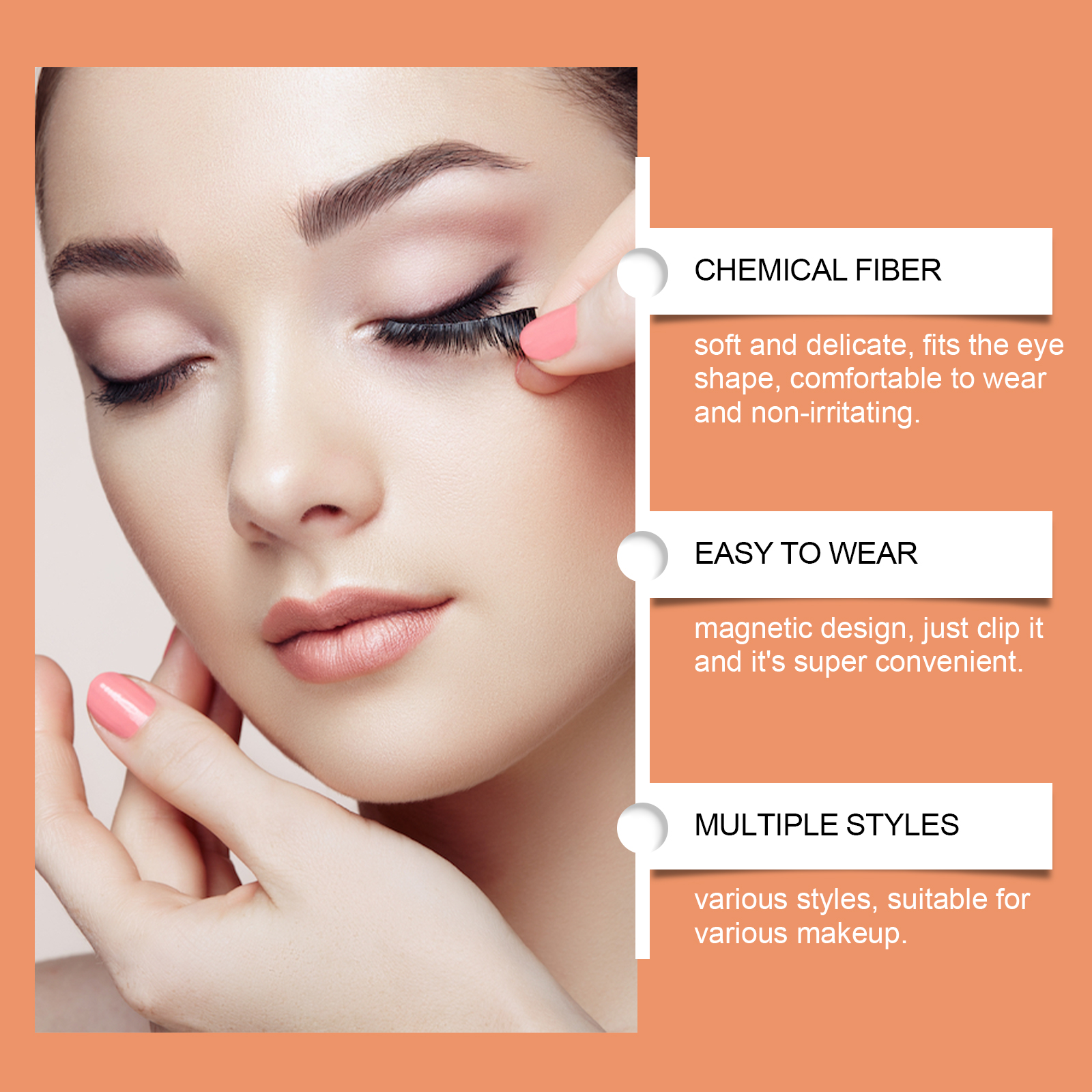Nymixa Magnetic False Eyelashes Natural Curled And Fluffy Look_voghion.com