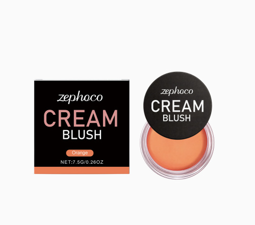 zephoco 橘色丝滑润肤腮红 面部红润自然显色细腻服帖光泽氛围感