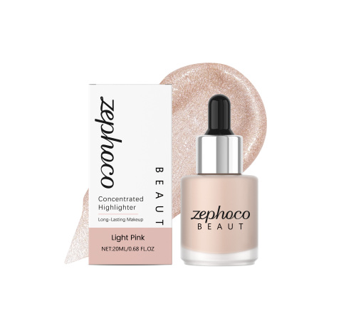 zephoco 高光提亮液（浅粉色）自然闪亮服帖靓丽妆容日常面部彩妆