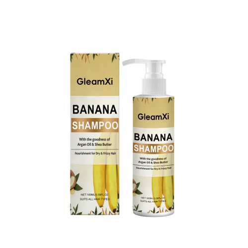 GleamXi 香蕉精华洗发水 温和配方清洁头皮蓬松护发清爽洗发水
