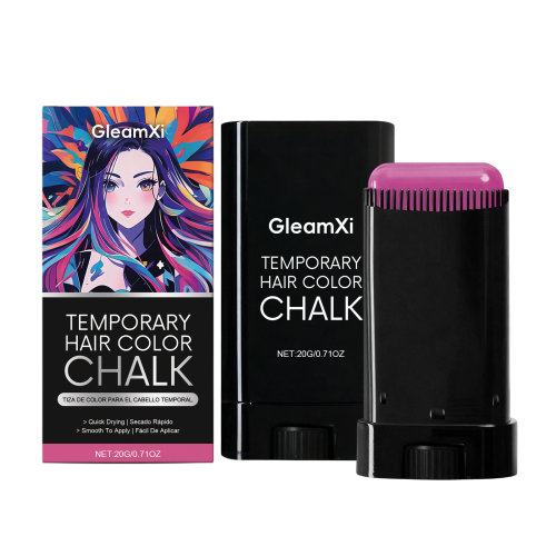 GleamXi 临时染发棒（玫粉色）聚会临时造型炫酷亮泽自然显色魅力便携美发棒