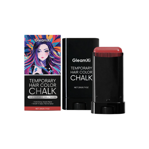 GleamXi 临时染发棒（红色）聚会临时造型炫酷亮泽自然显色魅力便携美发棒