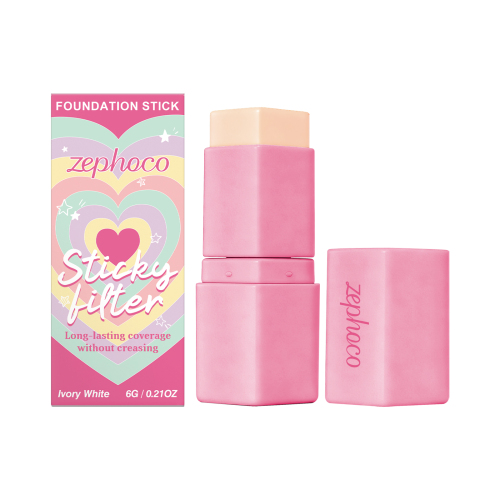 zephoco 象牙白持妆遮瑕粉底棒 日常便携清爽服帖自然轻盈粉底